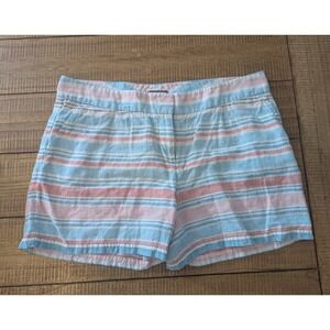 Tommy Bahama Pastel Blue and Pink Striped Women’s Bermuda Shorts